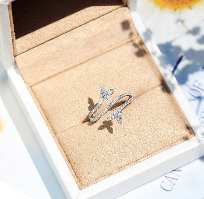 SereneSpiral™ Butterfly Ring
